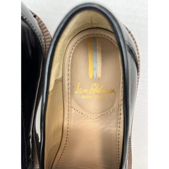 Sam Edelman Laurs Loafers Lug Sole Black Y2K Preppy Platform Shoes Women Size 6M - Picture 4 of 10